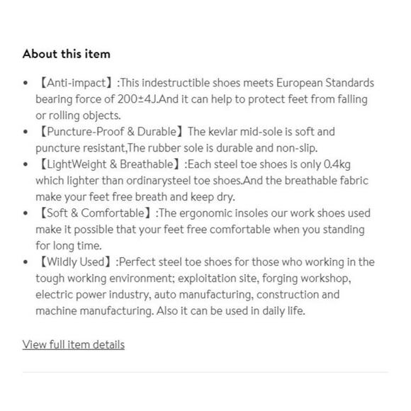 Furion Steel Toe Safety Sneakers Unisex‎ Size 37 Brown Work Shoes - Picture 9 of 14